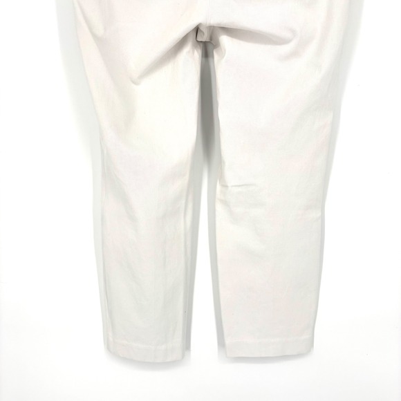 SPANX Slim Straight Ankle Pant Sz L High Rise White Stretch Pockets Pull-On Hold - Picture 10 of 13